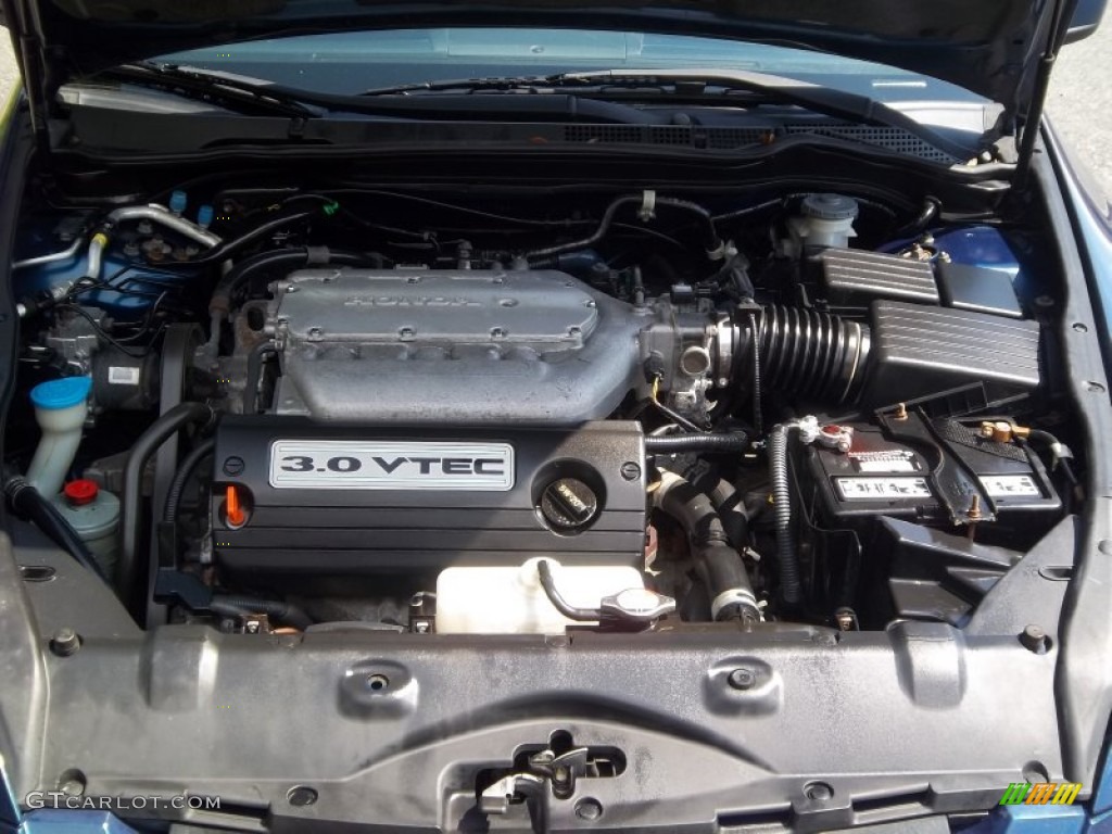 2003 Accord EX V6 Coupe - Sapphire Blue Pearl / Black photo #34