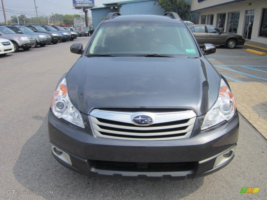 2011 Outback 2.5i Premium Wagon - Graphite Gray Metallic / Off Black photo #2