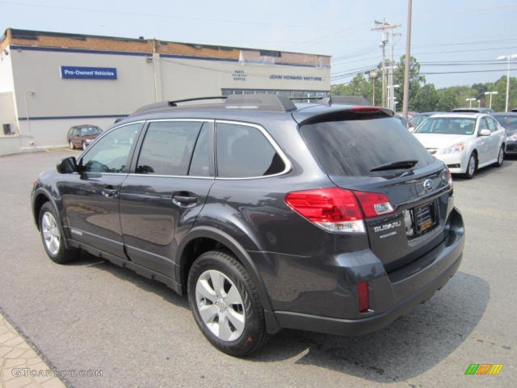2011 Outback 2.5i Premium Wagon - Graphite Gray Metallic / Off Black photo #5