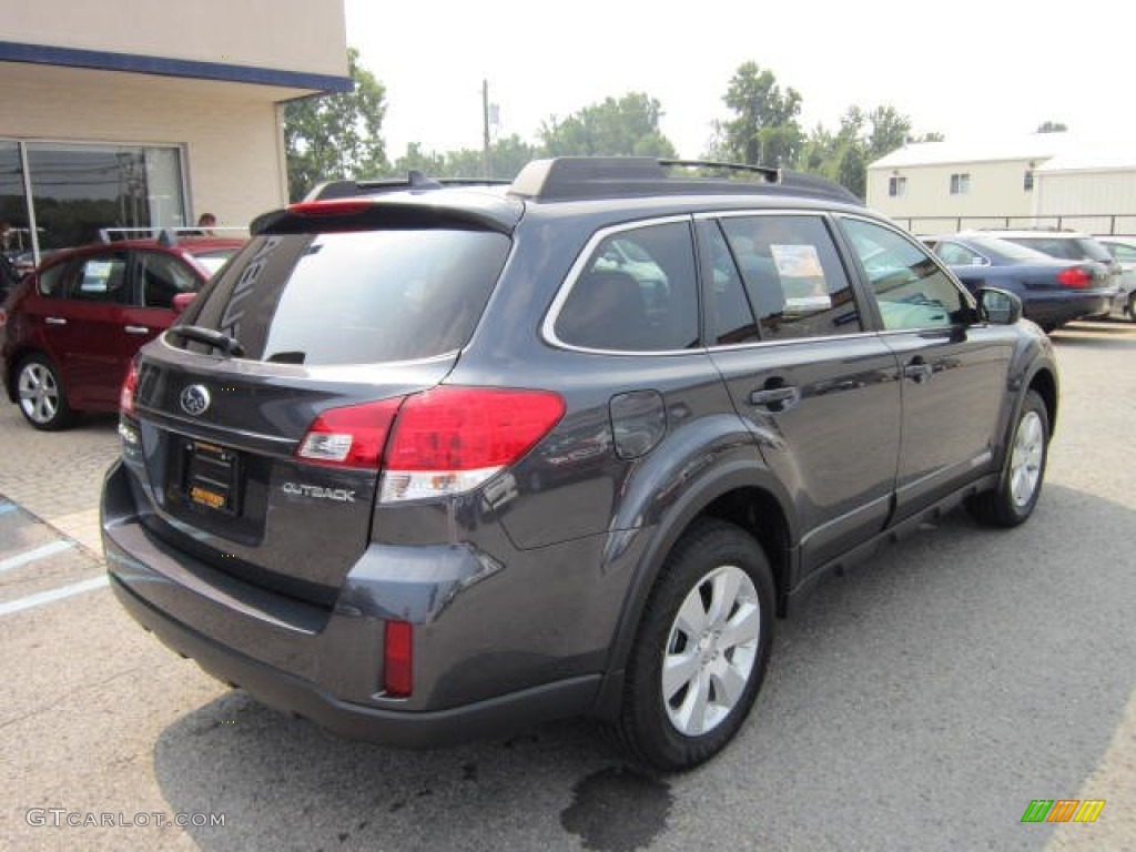 2011 Outback 2.5i Premium Wagon - Graphite Gray Metallic / Off Black photo #7