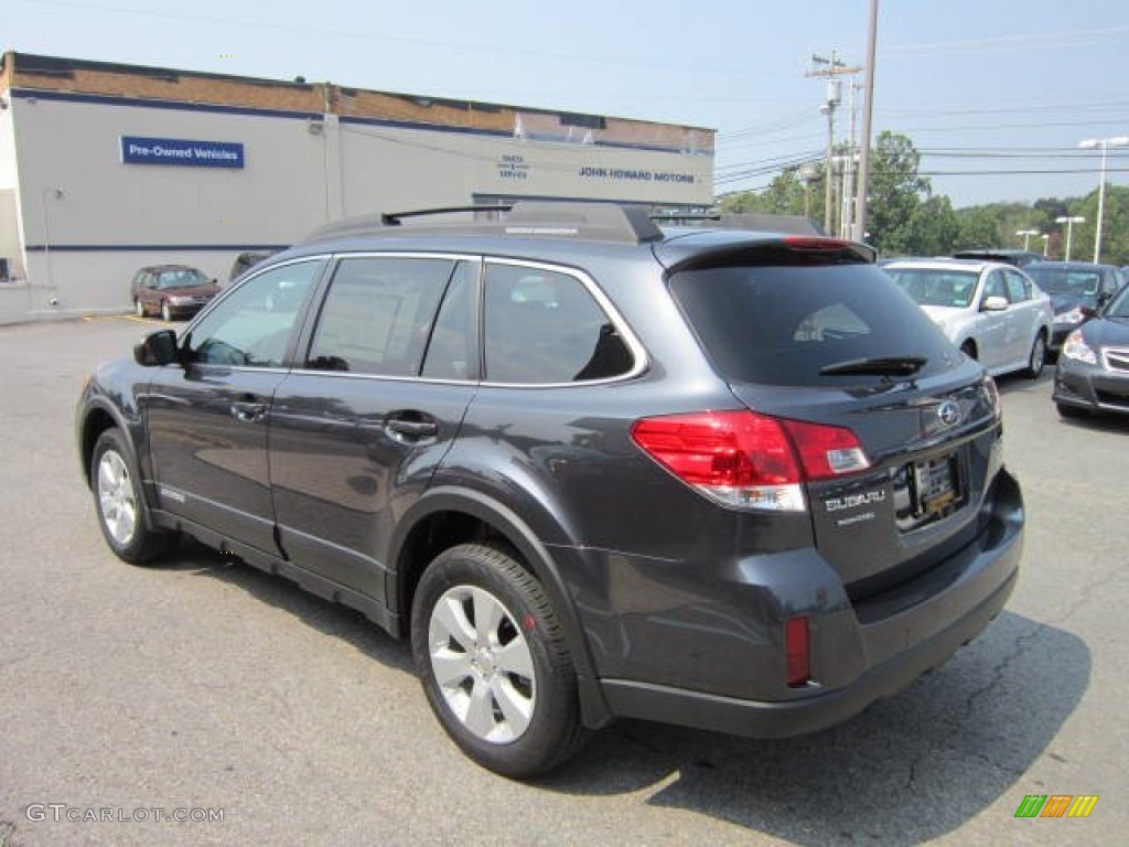 2011 Outback 2.5i Premium Wagon - Graphite Gray Metallic / Off Black photo #5