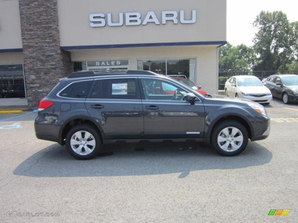 2011 Outback 2.5i Premium Wagon - Graphite Gray Metallic / Off Black photo #8