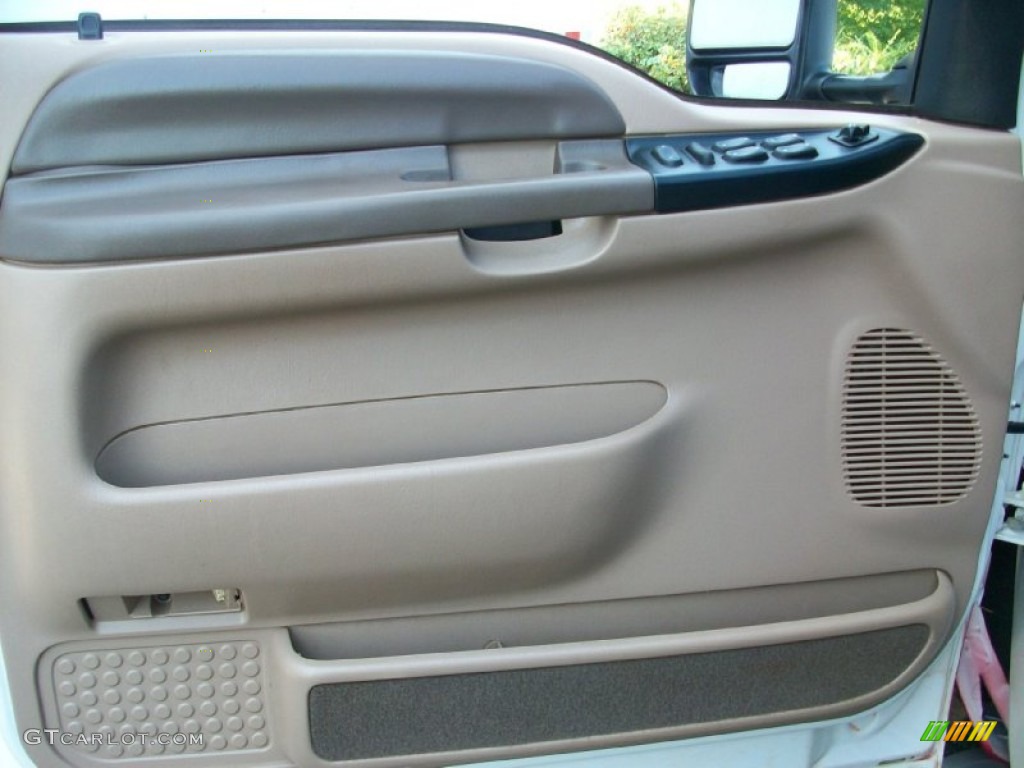 1999 F550 Super Duty XLT Regular Cab 4x4 Flat Bed - Oxford White / Medium Prairie Tan photo #10