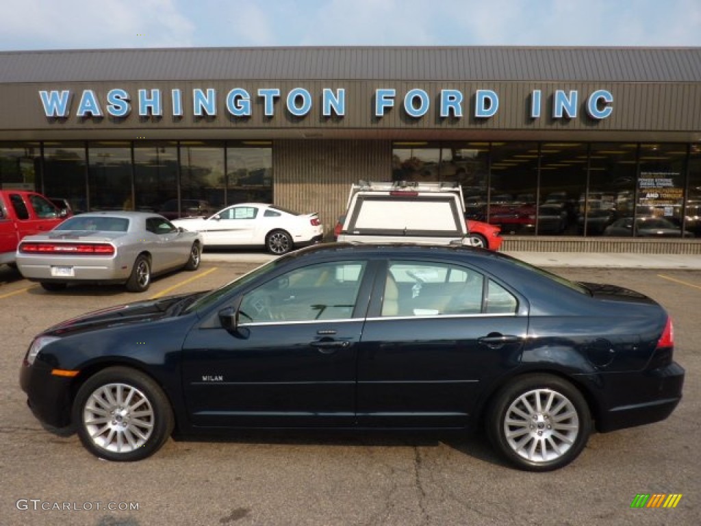 2008 Milan V6 Premier AWD - Dark Blue Metallic / Camel photo #1