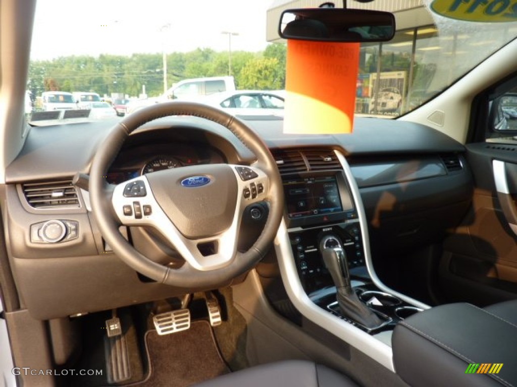 2011 Ford Edge Sport AWD Charcoal Black/Silver Smoke Metallic Dashboard Photo #53772725