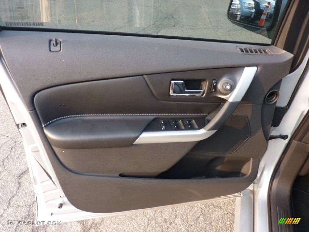 2011 Ford Edge Sport AWD Charcoal Black/Silver Smoke Metallic Door Panel Photo #53772737