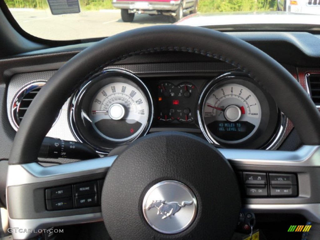 2010 Mustang GT Premium Coupe - Brilliant Silver Metallic / Charcoal Black/Grabber Blue photo #13