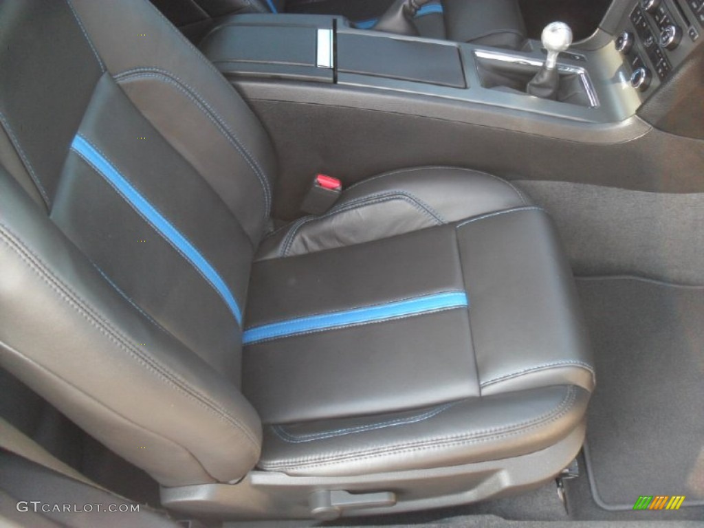 2010 Mustang GT Premium Coupe - Brilliant Silver Metallic / Charcoal Black/Grabber Blue photo #19