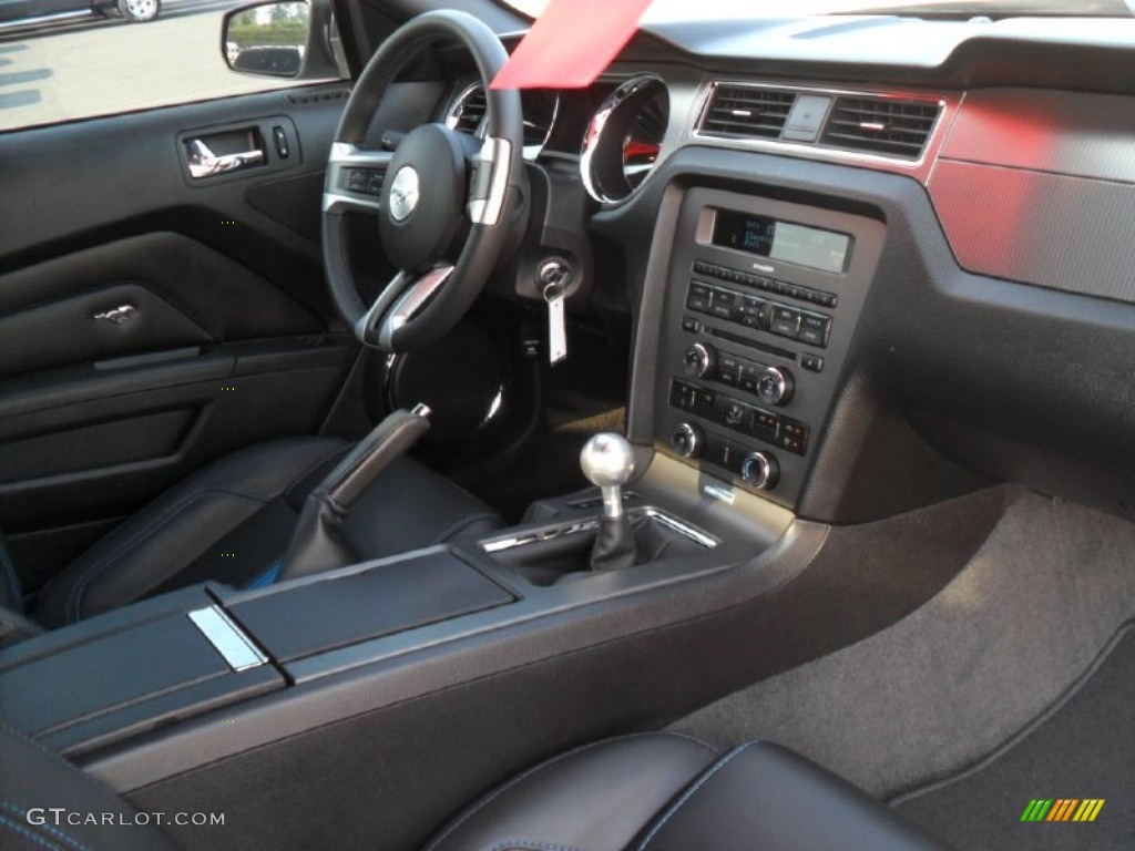 2010 Mustang GT Premium Coupe - Brilliant Silver Metallic / Charcoal Black/Grabber Blue photo #20