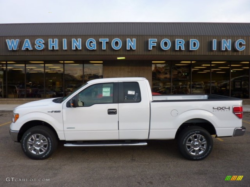 2011 F150 XLT SuperCab 4x4 - Oxford White / Steel Gray photo #1