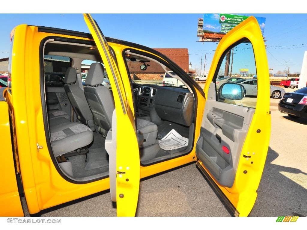 2008 Ram 1500 Big Horn Edition Quad Cab - Detonator Yellow / Medium Slate Gray photo #22