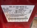 FL: Toreador Red Metallic 2012 Ford Escape Limited Color Code