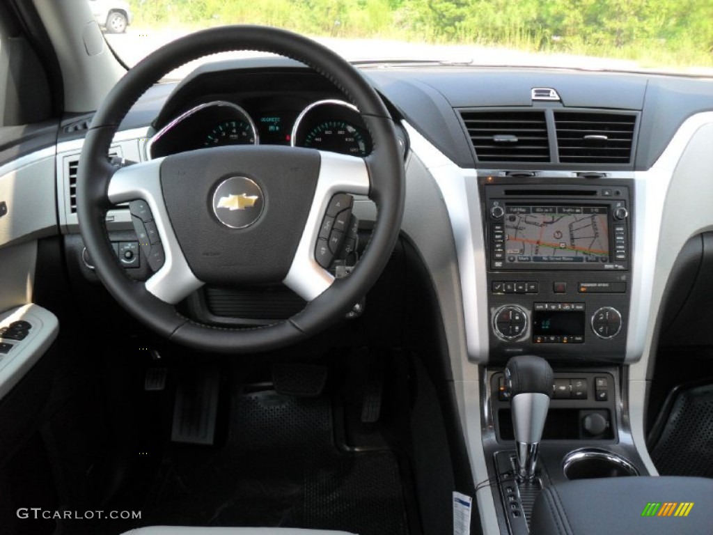 2012 Chevrolet Traverse LTZ Light Gray/Ebony Dashboard Photo #53775161