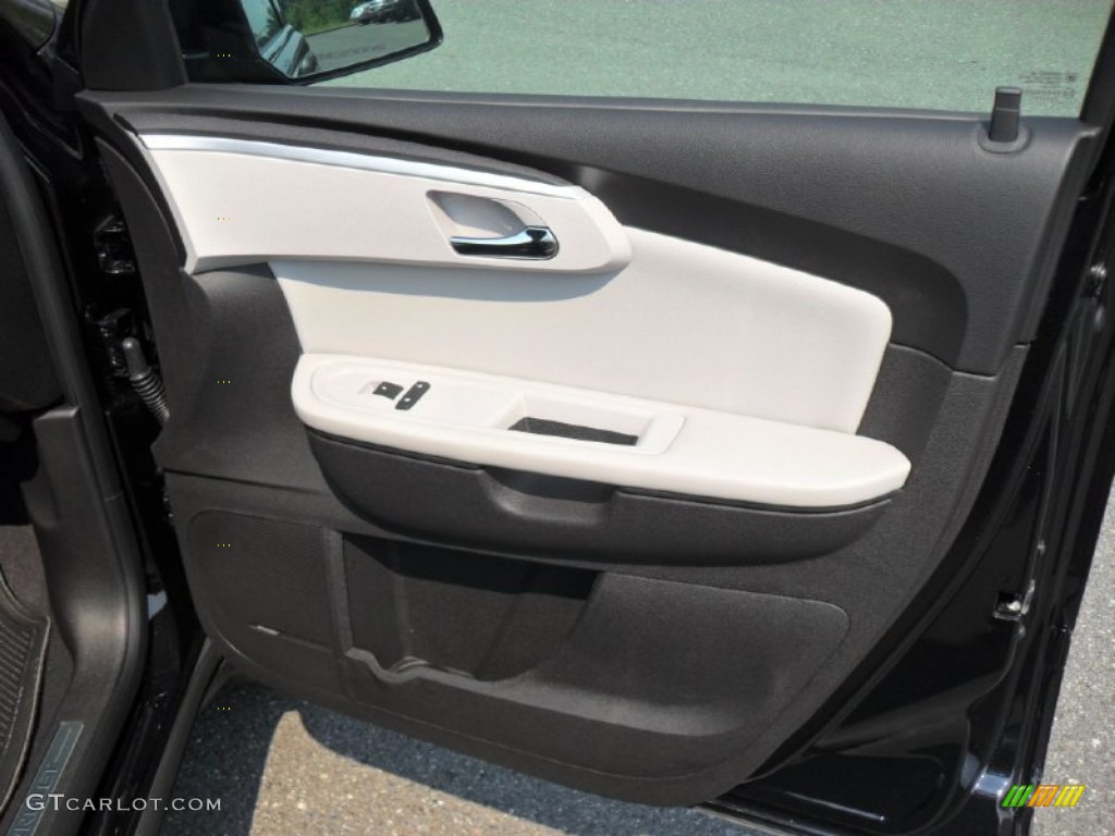 2012 Chevrolet Traverse LTZ Light Gray/Ebony Door Panel Photo #53775204