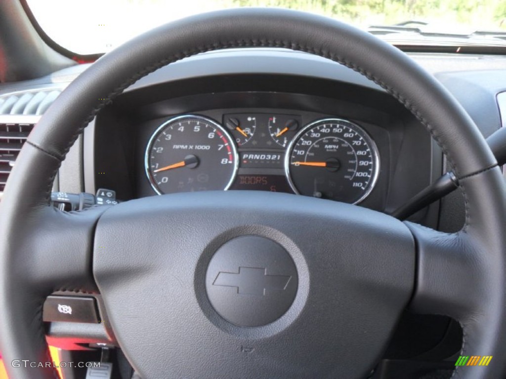 2012 Chevrolet Colorado LT Extended Cab Ebony Steering Wheel Photo #53776237