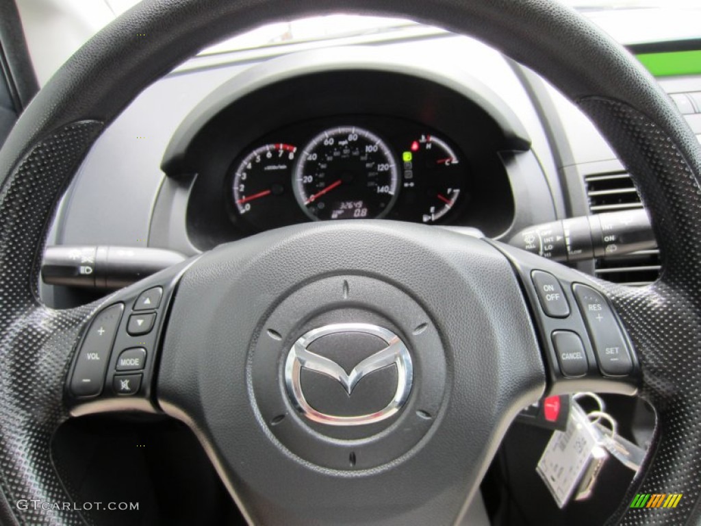 2010 Mazda MAZDA5 Sport Black Steering Wheel Photo #53776270