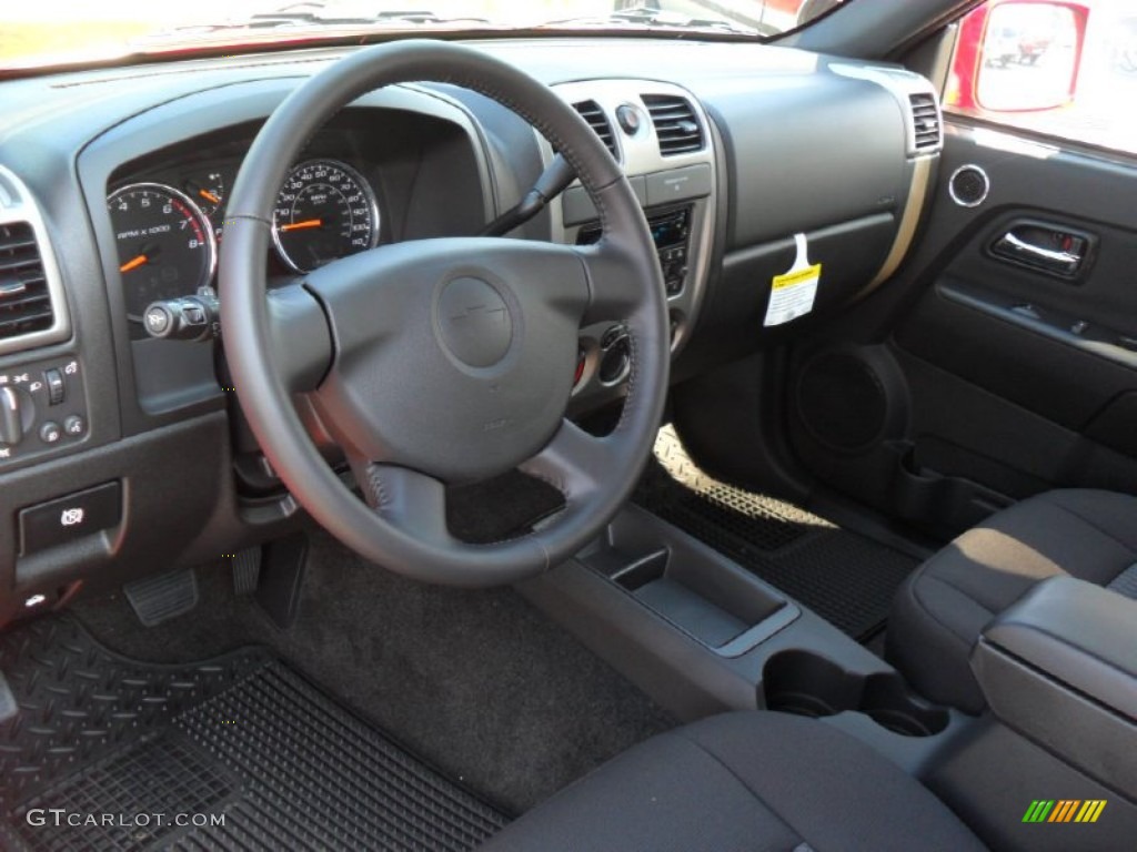 Ebony Interior 2012 Chevrolet Colorado LT Extended Cab Photo #53776315