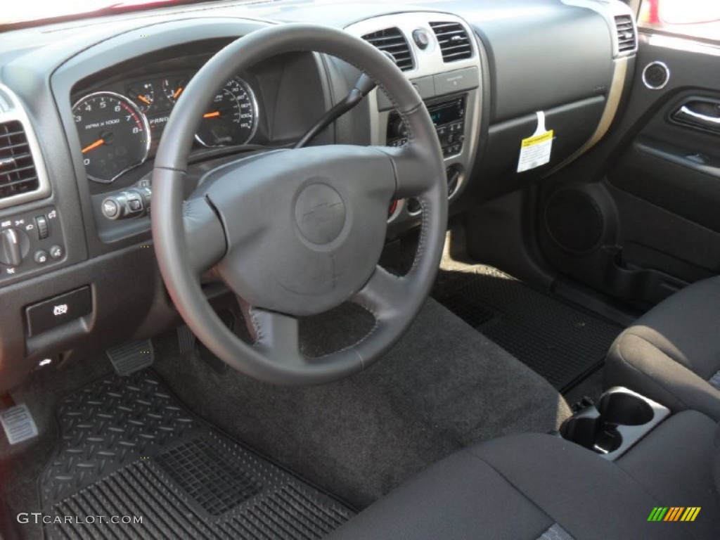 Ebony Interior 2012 Chevrolet Colorado LT Extended Cab Photo #53776456