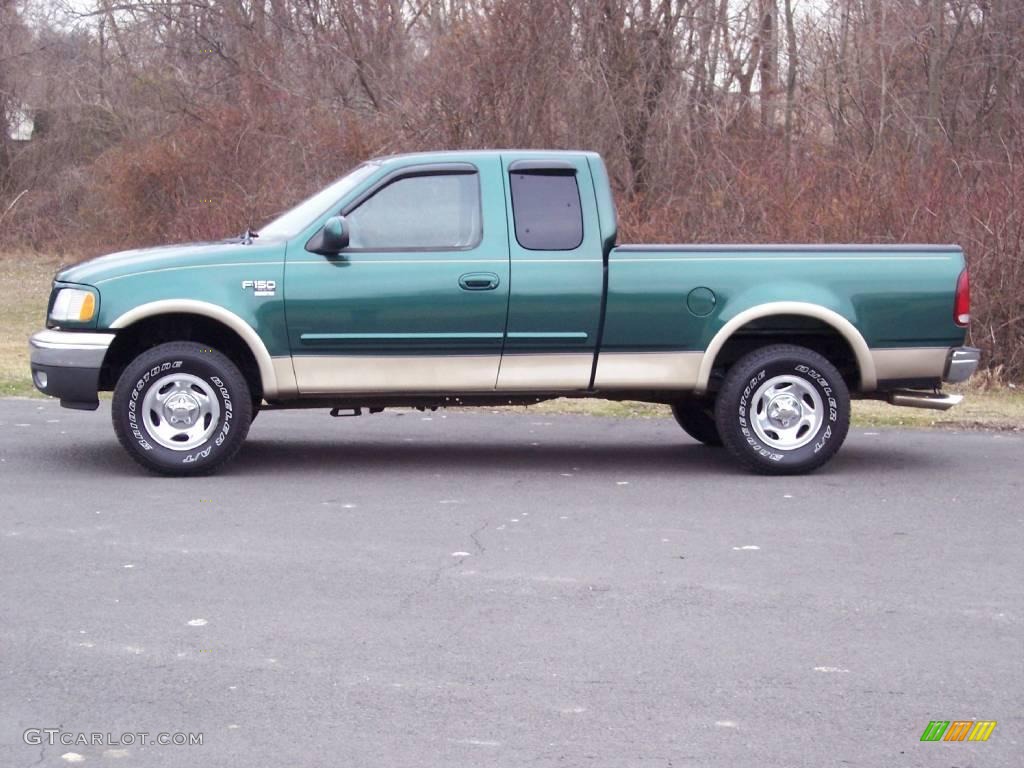 1999 F150 XLT Extended Cab 4x4 - Woodland Green Metallic / Medium Prairie Tan photo #5