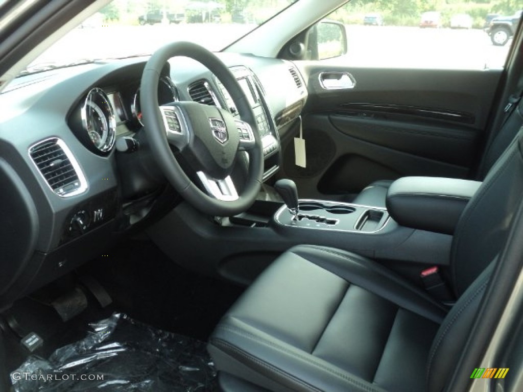 Black Interior 2012 Dodge Durango Crew AWD Photo #53776801