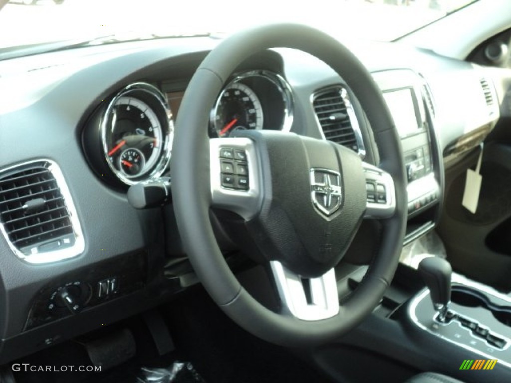 2012 Dodge Durango Crew AWD Black Steering Wheel Photo #53776837