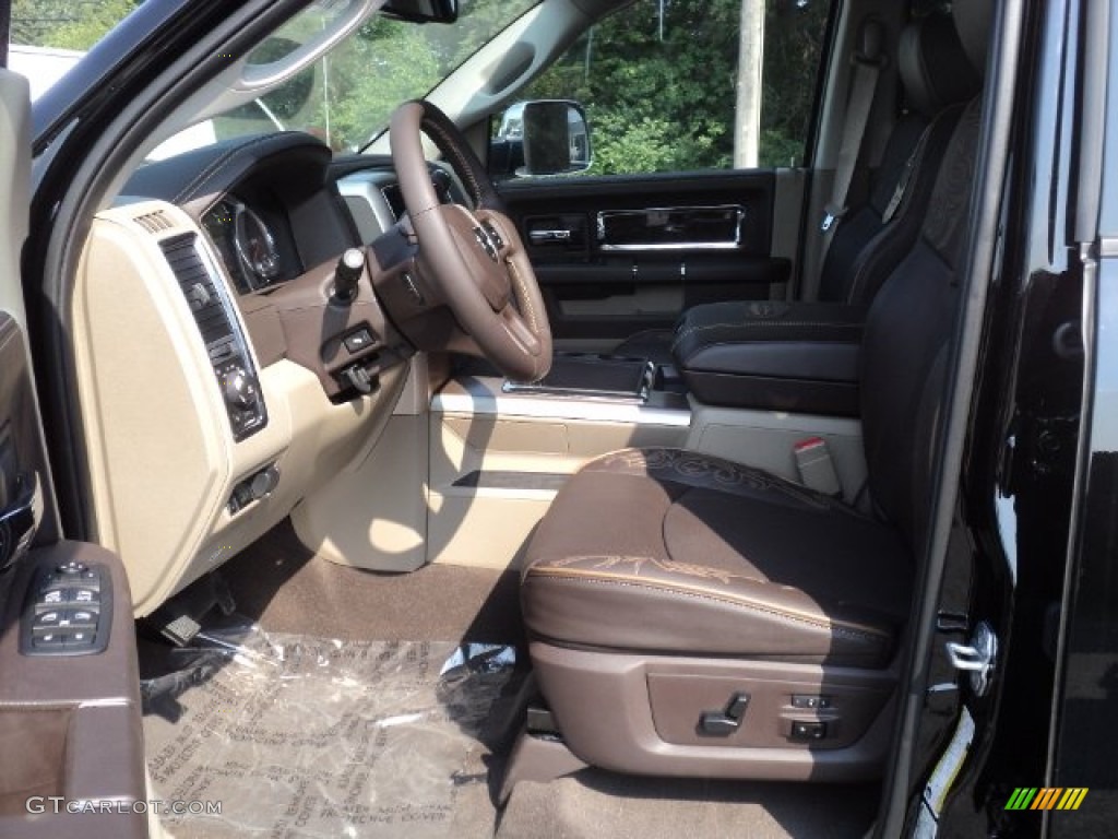Light Pebble Beige/Bark Brown Interior 2012 Dodge Ram 3500 HD Laramie Longhorn Crew Cab 4x4 Dually Photo #53776933