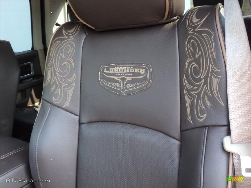 Light Pebble Beige/Bark Brown Interior 2012 Dodge Ram 3500 HD Laramie Longhorn Crew Cab 4x4 Dually Photo #53776945