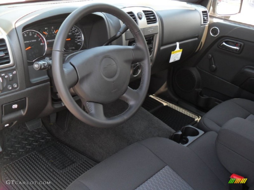Ebony Interior 2012 Chevrolet Colorado LT Regular Cab Photo #53776954