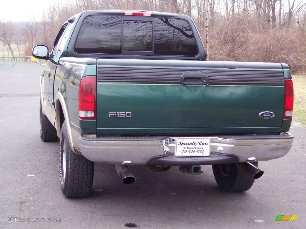 1999 F150 XLT Extended Cab 4x4 - Woodland Green Metallic / Medium Prairie Tan photo #10