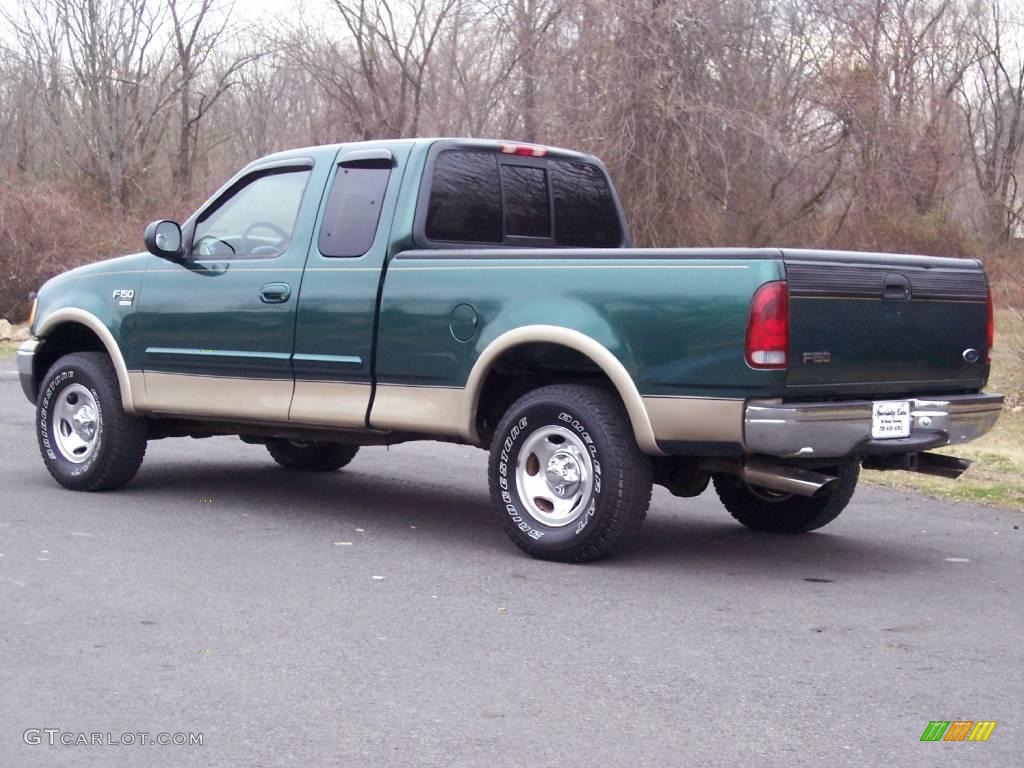 1999 F150 XLT Extended Cab 4x4 - Woodland Green Metallic / Medium Prairie Tan photo #11