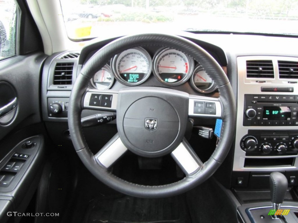 2009 Dodge Charger R/T Dark Slate Gray Steering Wheel Photo #53777506