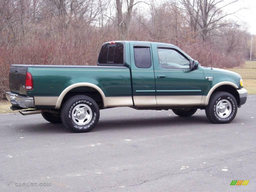 1999 F150 XLT Extended Cab 4x4 - Woodland Green Metallic / Medium Prairie Tan photo #19