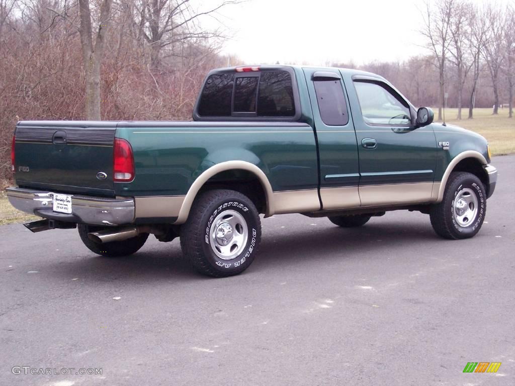 1999 F150 XLT Extended Cab 4x4 - Woodland Green Metallic / Medium Prairie Tan photo #20