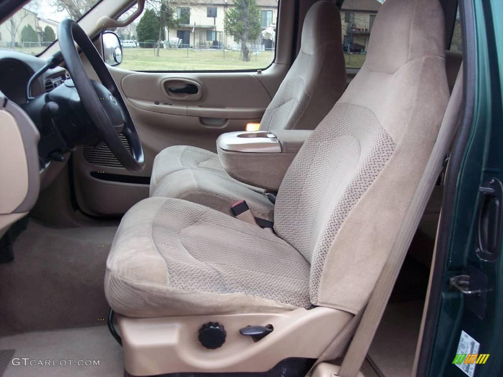 1999 F150 XLT Extended Cab 4x4 - Woodland Green Metallic / Medium Prairie Tan photo #32