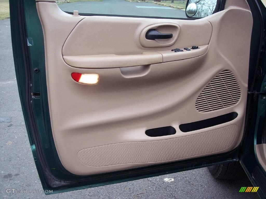 1999 F150 XLT Extended Cab 4x4 - Woodland Green Metallic / Medium Prairie Tan photo #33
