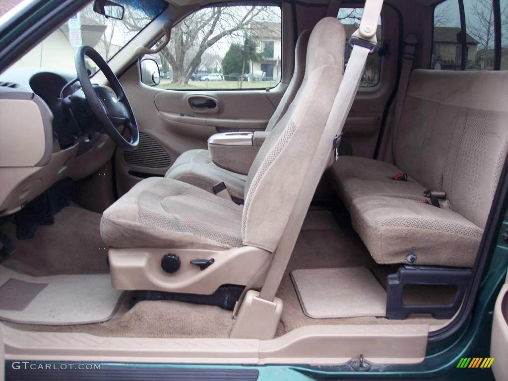 1999 F150 XLT Extended Cab 4x4 - Woodland Green Metallic / Medium Prairie Tan photo #35
