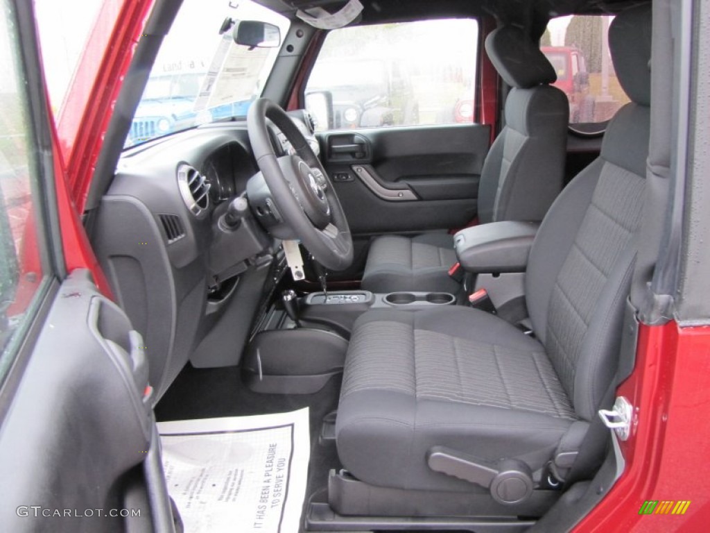 Black Interior 2012 Jeep Wrangler Sport S 4x4 Photo #53779730
