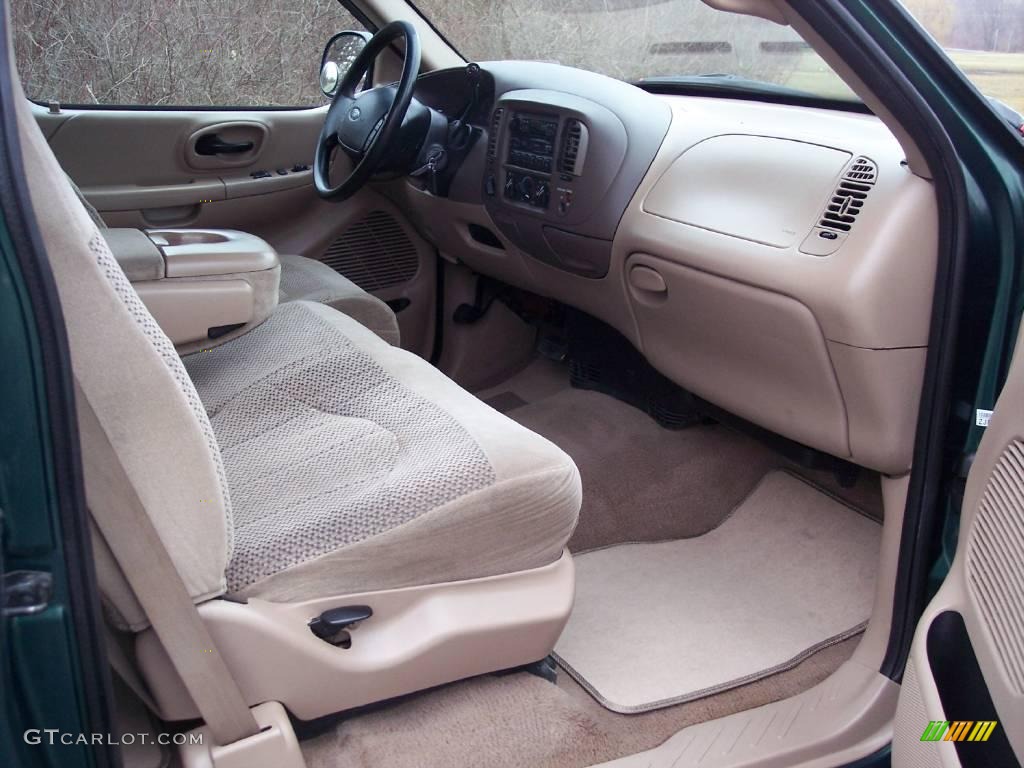 1999 F150 XLT Extended Cab 4x4 - Woodland Green Metallic / Medium Prairie Tan photo #39