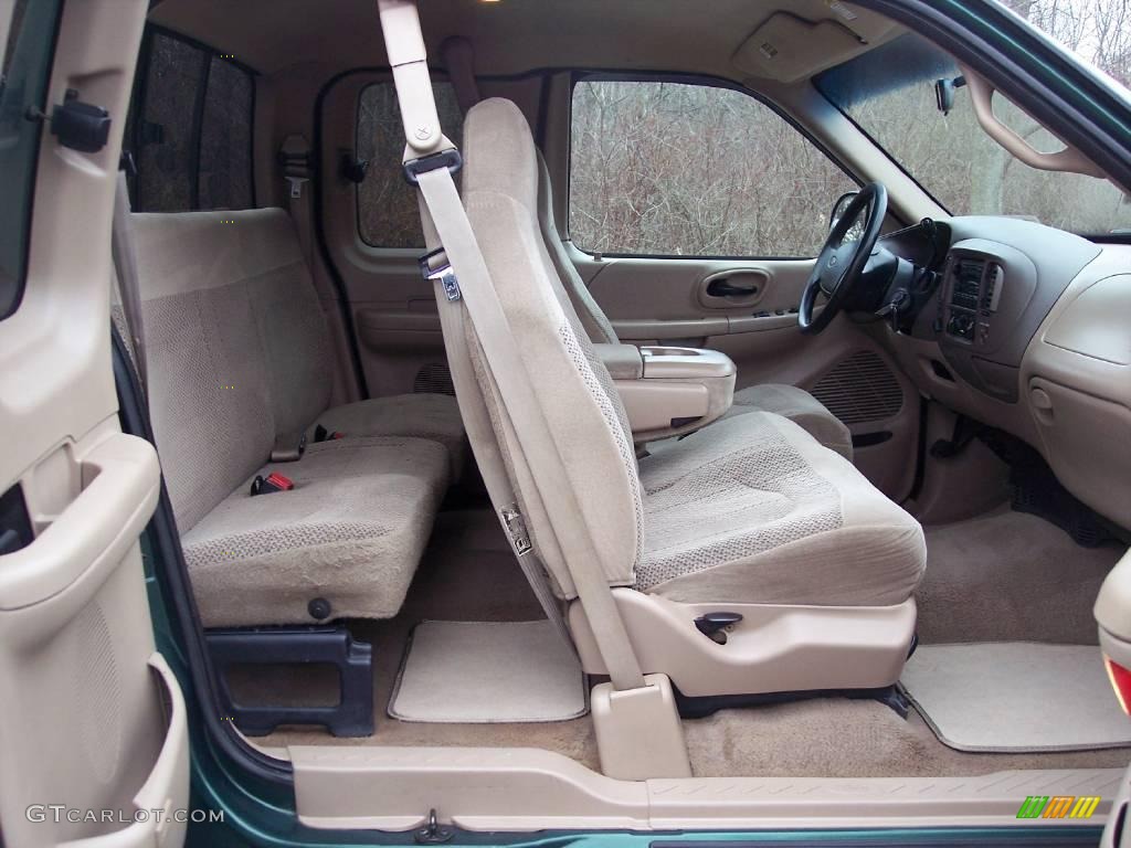 1999 F150 XLT Extended Cab 4x4 - Woodland Green Metallic / Medium Prairie Tan photo #42