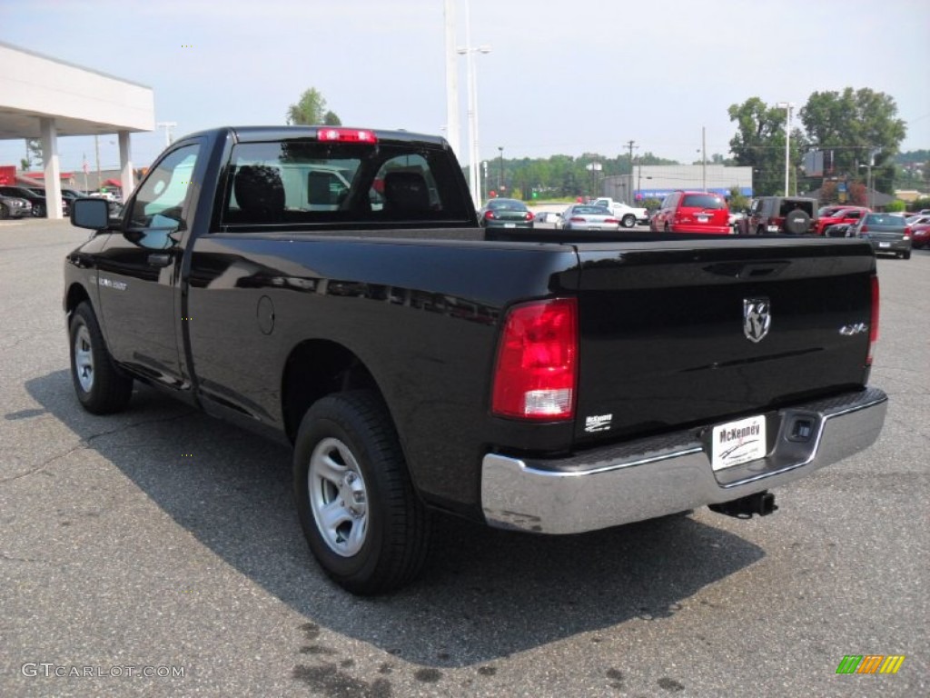 2012 Ram 1500 ST Regular Cab 4x4 - Black / Dark Slate Gray/Medium Graystone photo #2