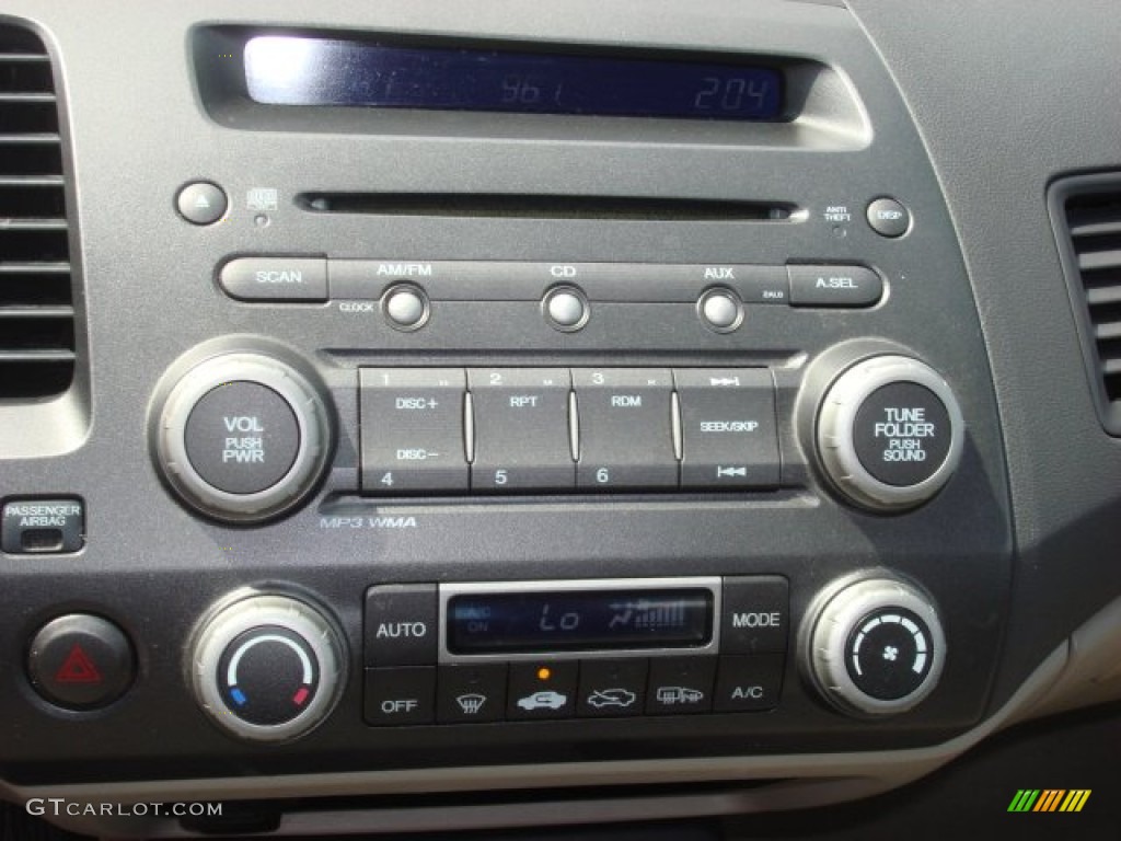 2009 Civic Hybrid Sedan - Magnetic Pearl / Beige photo #16