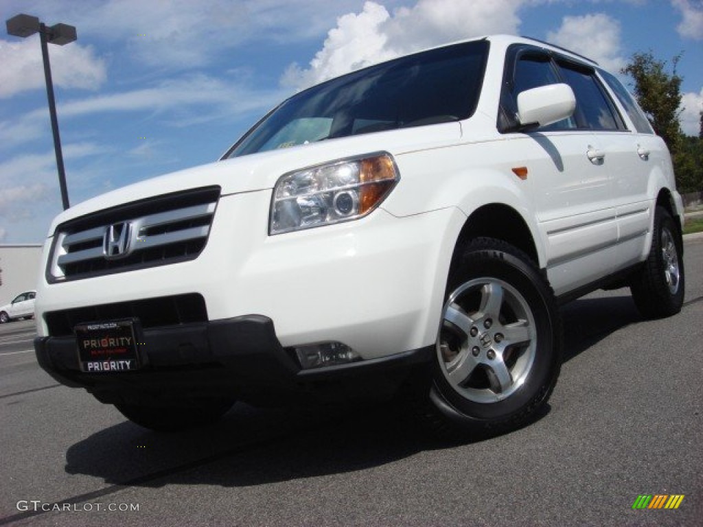 2007 Pilot EX-L 4WD - Taffeta White / Saddle photo #1