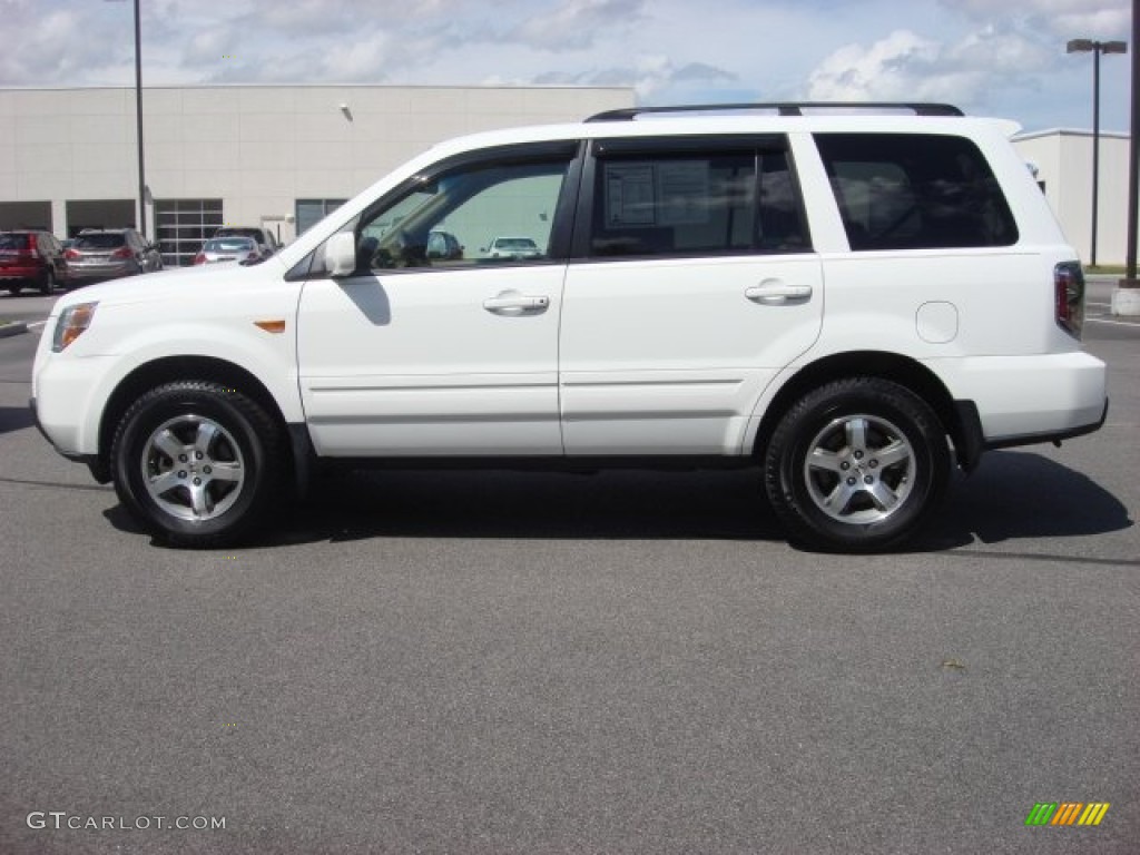 2007 Pilot EX-L 4WD - Taffeta White / Saddle photo #3