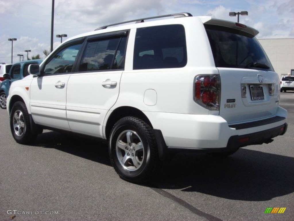 2007 Pilot EX-L 4WD - Taffeta White / Saddle photo #4