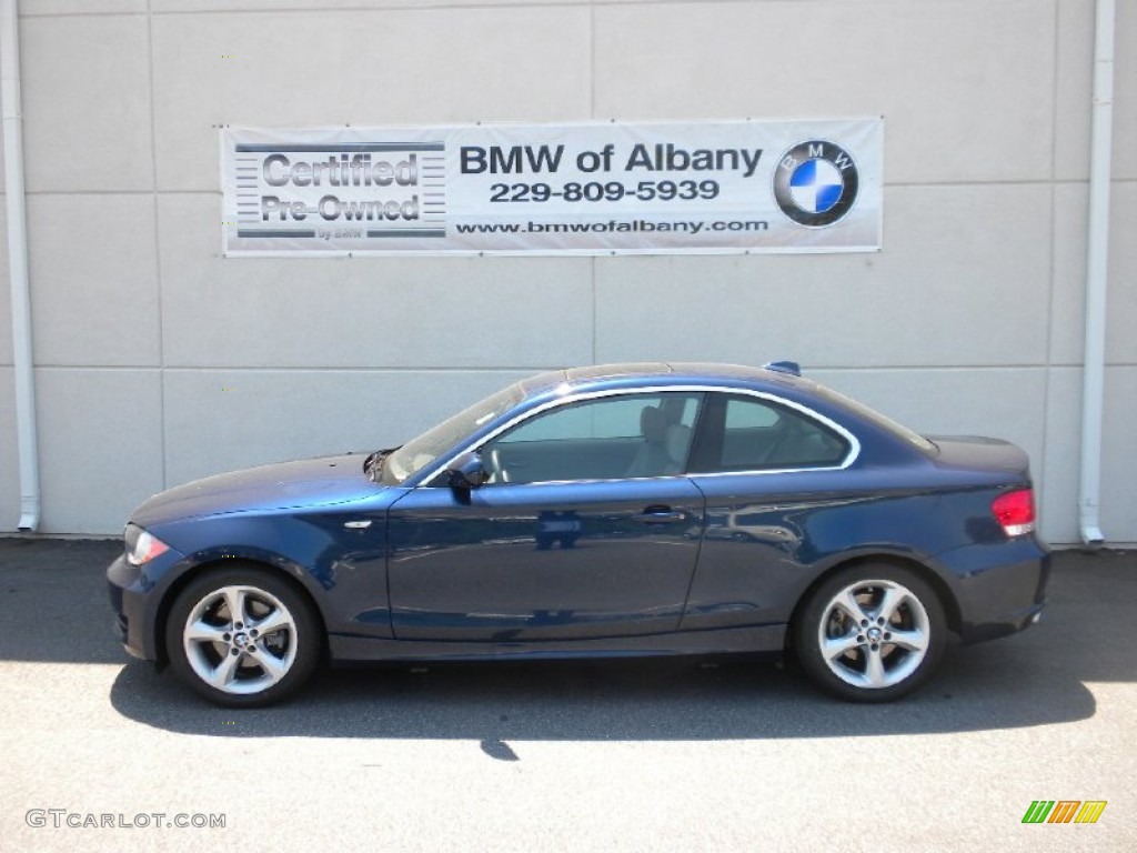 2010 1 Series 128i Coupe - Deep Sea Blue Metallic / Taupe photo #1