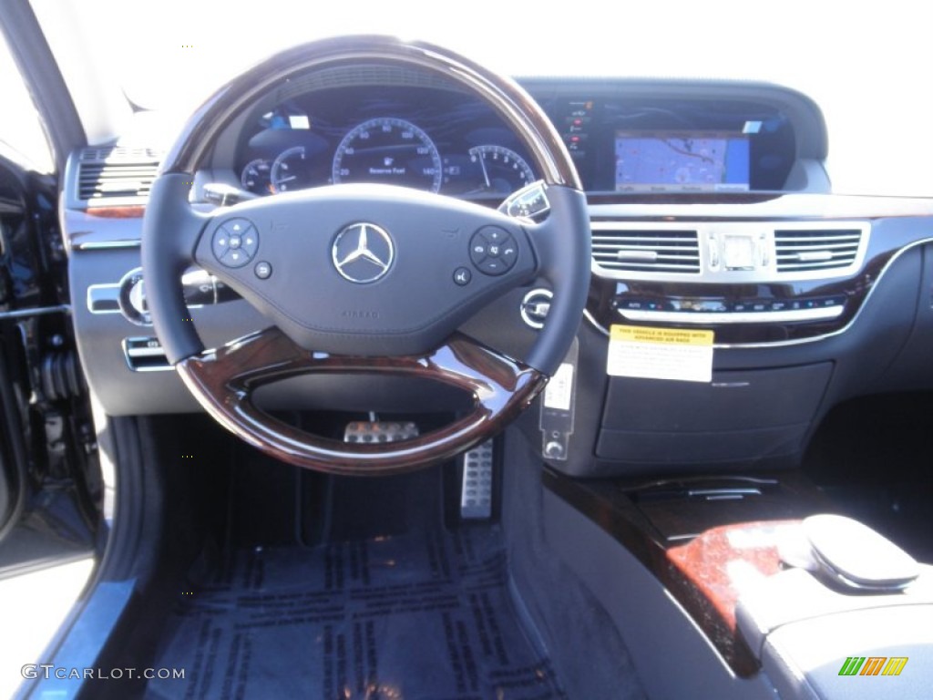 2012 Mercedes-Benz S 550 Sedan Black Dashboard Photo #53788186