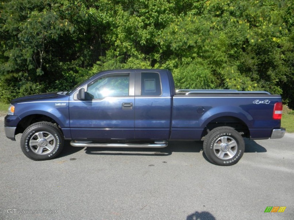 2005 F150 XLT SuperCab 4x4 - Medium Wedgewood Blue Metallic / Medium Flint Grey photo #10