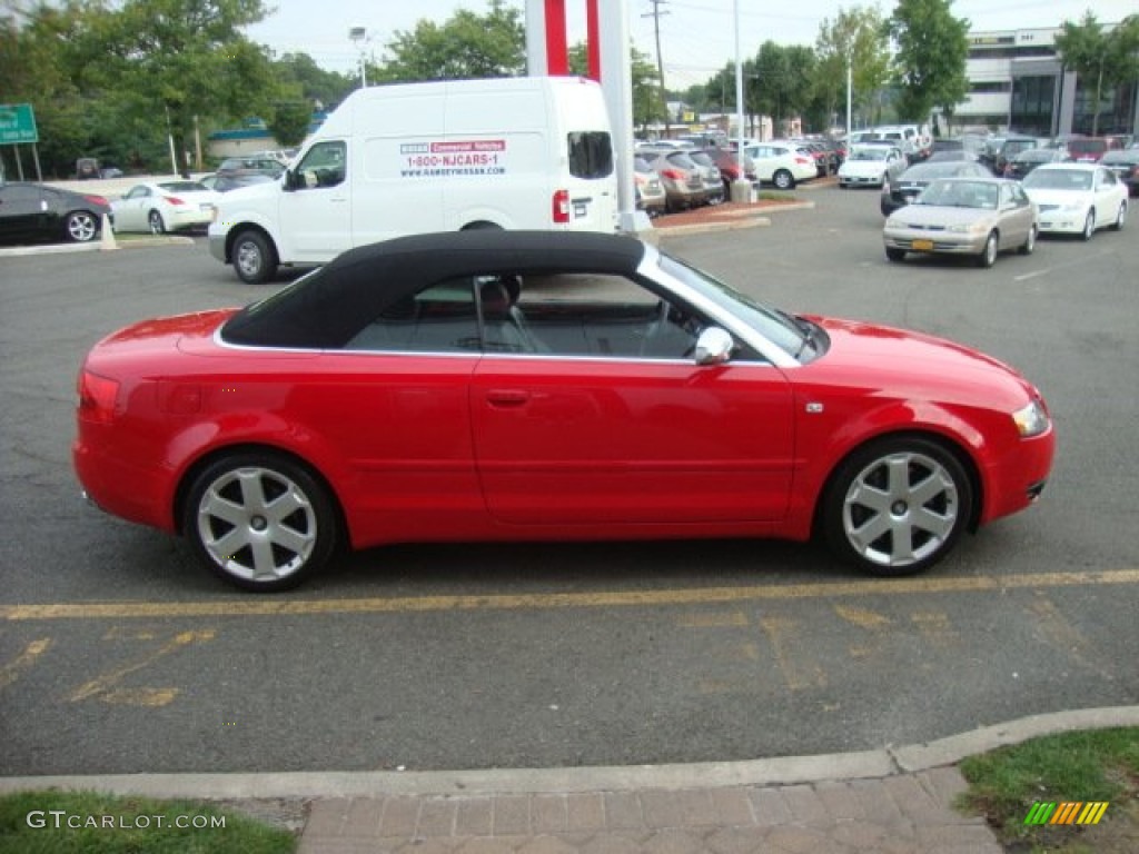 2005 S4 4.2 quattro Cabriolet - Brilliant Red / Ebony photo #8
