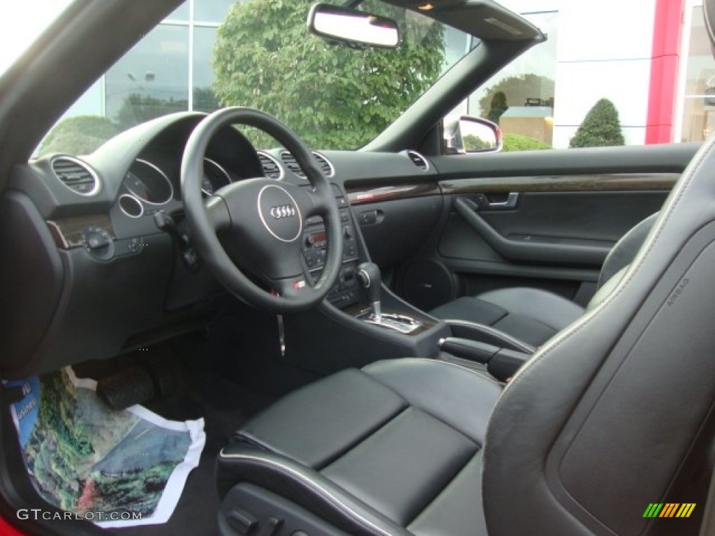 Ebony Interior 2005 Audi S4 4.2 quattro Cabriolet Photo #53791333