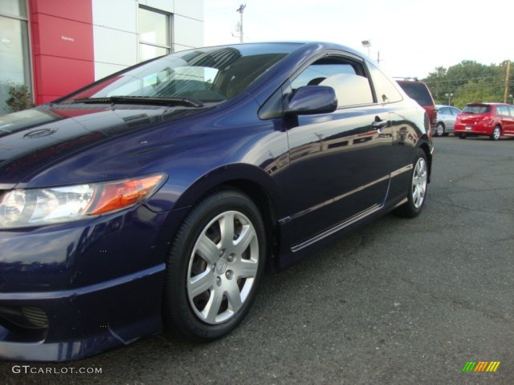 2007 Civic LX Coupe - Royal Blue Pearl / Gray photo #2